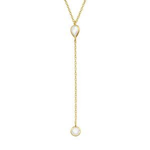 Elegant Gold and White Necklace